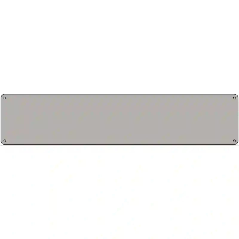 Gray Solid Blank Novelty Metal Street Sign 24" x 5" (ST)