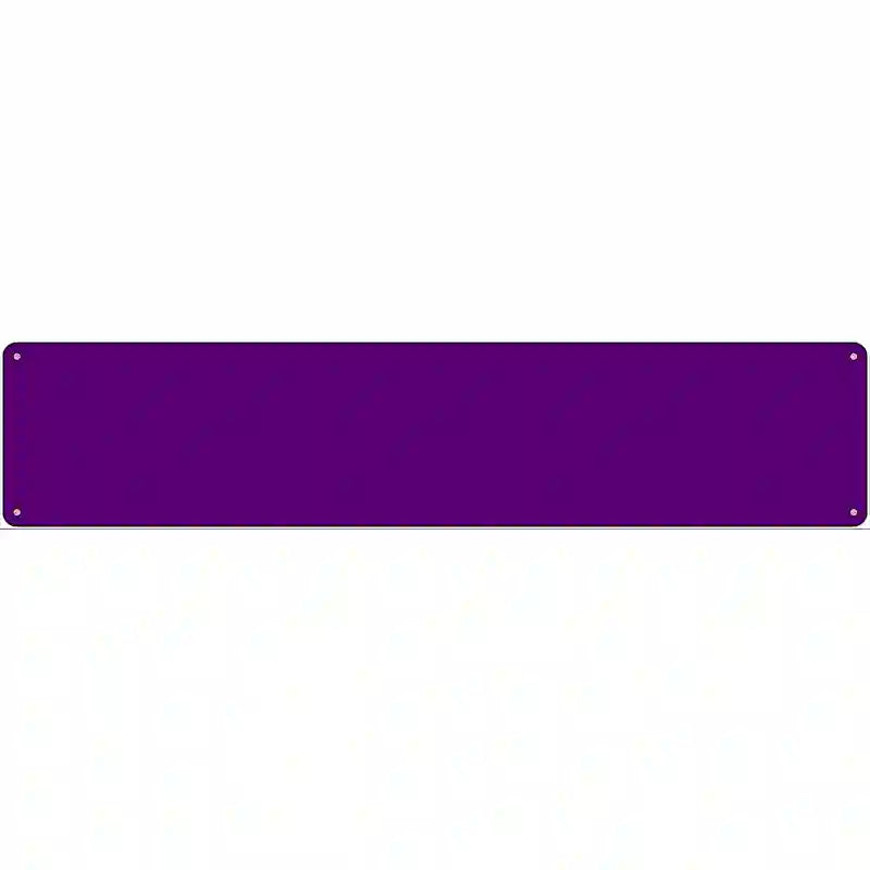 Purple Solid Blank Novelty Metal Street Sign 24" x 5" (ST)