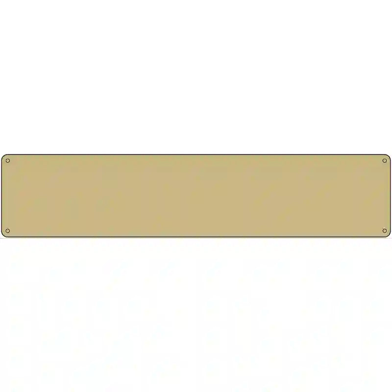 Gold Solid Blank Novelty Metal Street Sign 24" x 5" (ST)