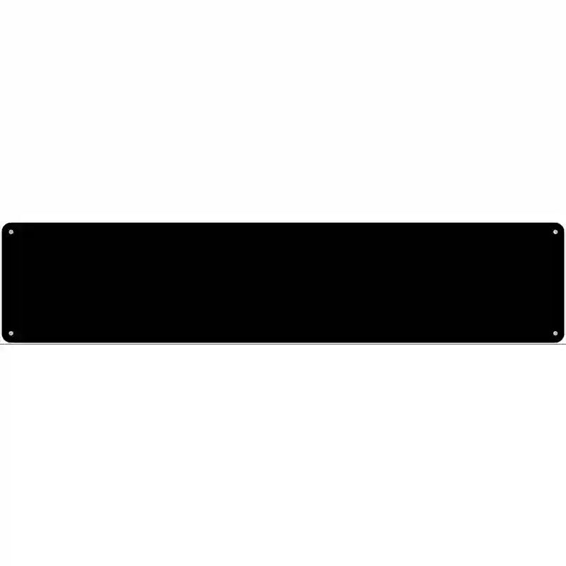 Black Solid Blank Novelty Metal Street Sign 24" x 5" (ST)