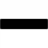 Black Solid Blank Novelty Metal Street Sign 24" x 5" (ST)