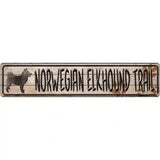 Norwegian Elkhound Trail Novelty Metal Street Sign 24" x 5" (ST)