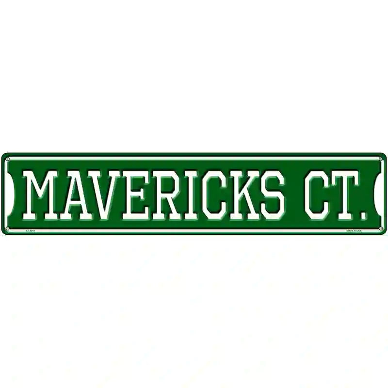 Mavericks Ct Novelty Metal Street Sign 24" x 5" (ST)
