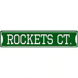 Rockets Ct Novelty Metal Street Sign 24" x 5" (ST)