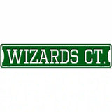 Wizards Ct Novelty Metal Street Sign 24" x 5" (ST)
