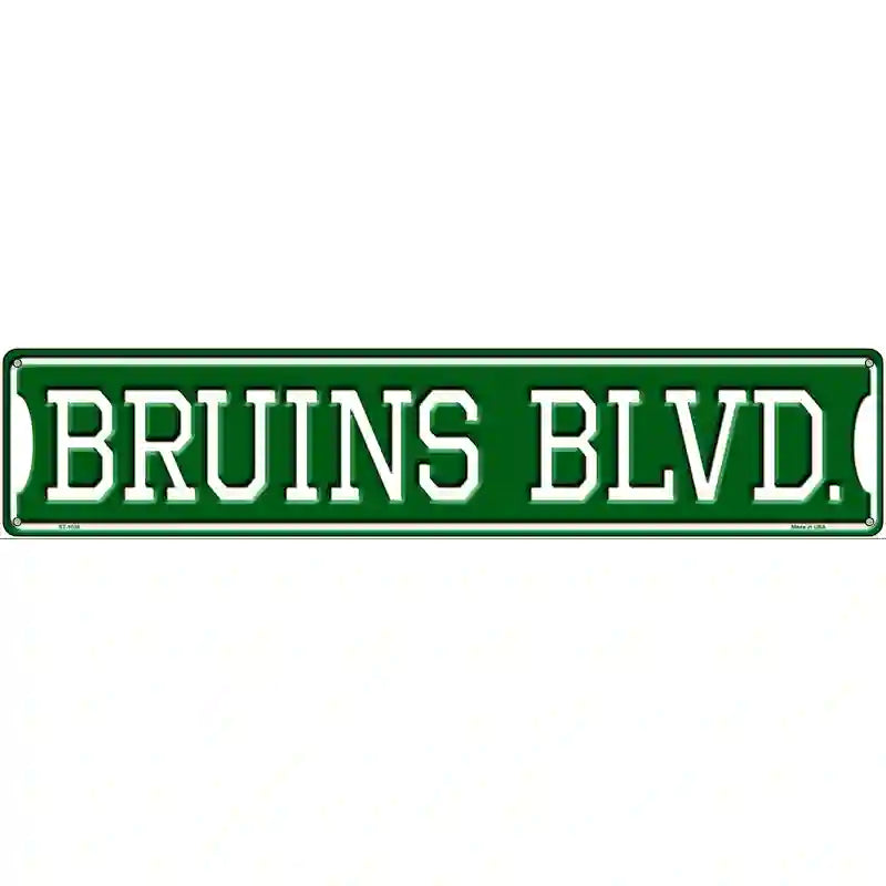 Bruins Blvd Novelty Metal Street Sign 24" x 5" (ST)