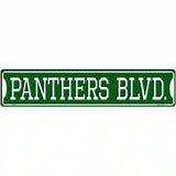 Panthers Blvd Novelty Metal Street Sign 24" x 5" (ST)