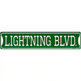 Lightning Blvd Novelty Metal Street Sign 24" x 5" (ST)