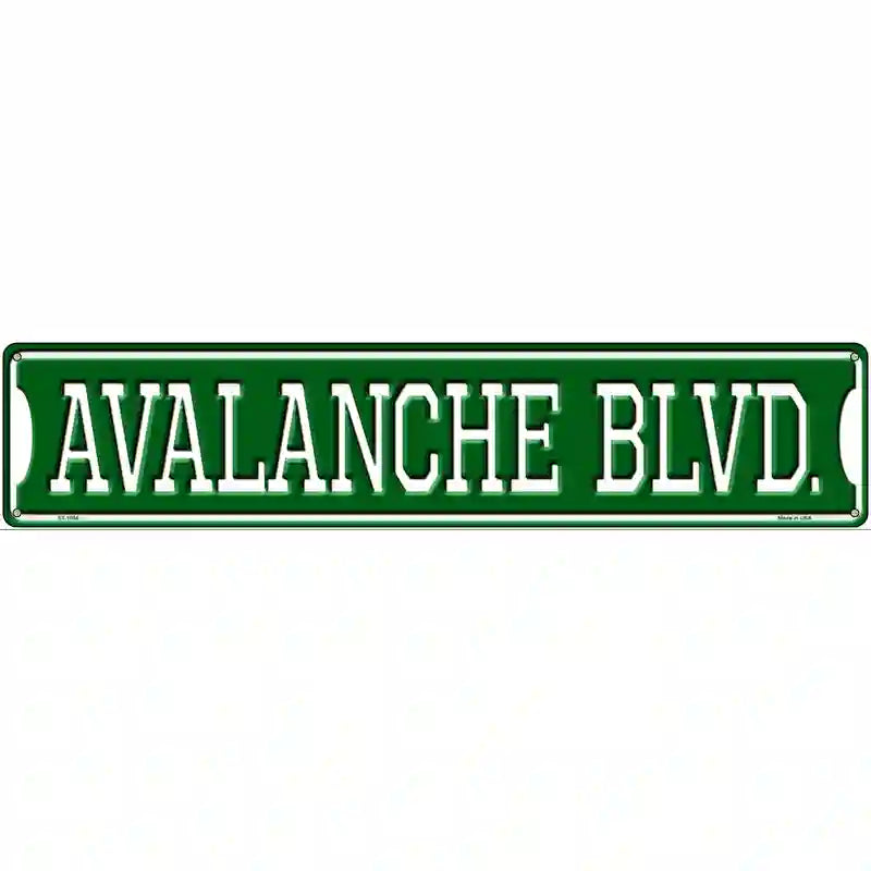 Avalanche Blvd Novelty Metal Street Sign 24" x 5" (ST)