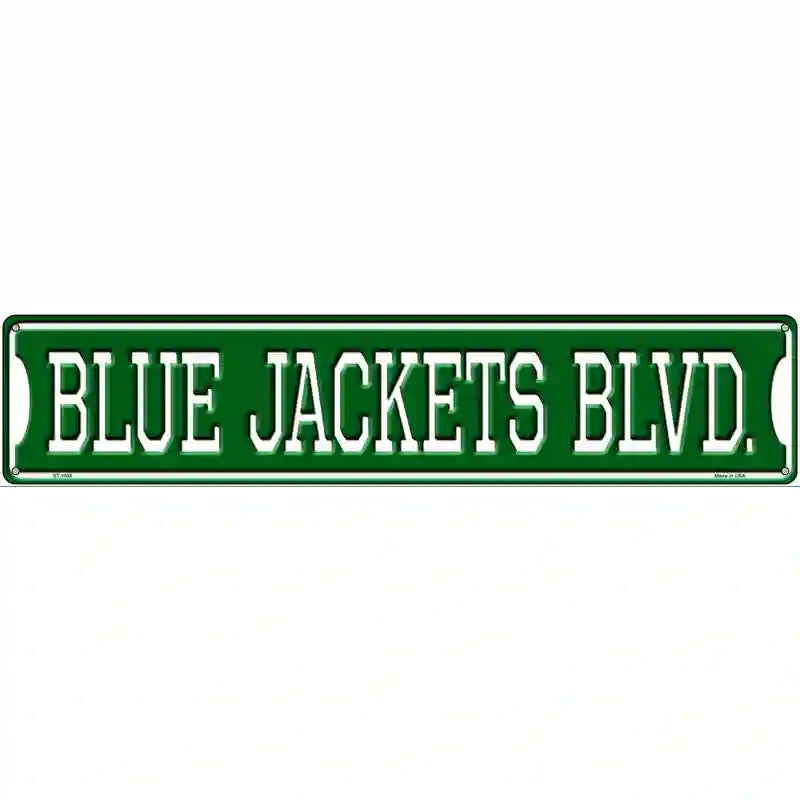 Blue Jackets Blvd Novelty Metal Street Sign 24" x 5" (ST)