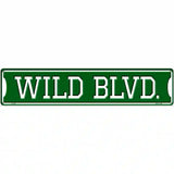 Wild Blvd Novelty Metal Street Sign 24" x 5" (ST)