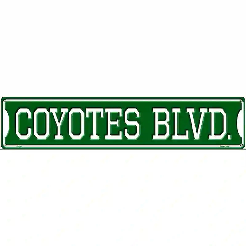 Coyotes Blvd Novelty Metal Street Sign 24" x 5" (ST)