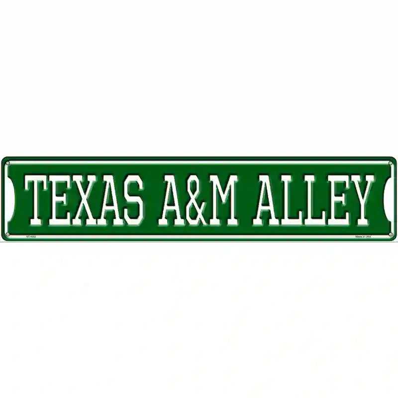 Texas A&M Alley Novelty Metal Street Sign 24" x 5" (ST)