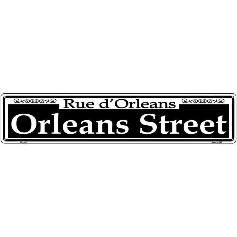 Orleans Street Novelty Metal Street Sign 24" x 5" (ST)