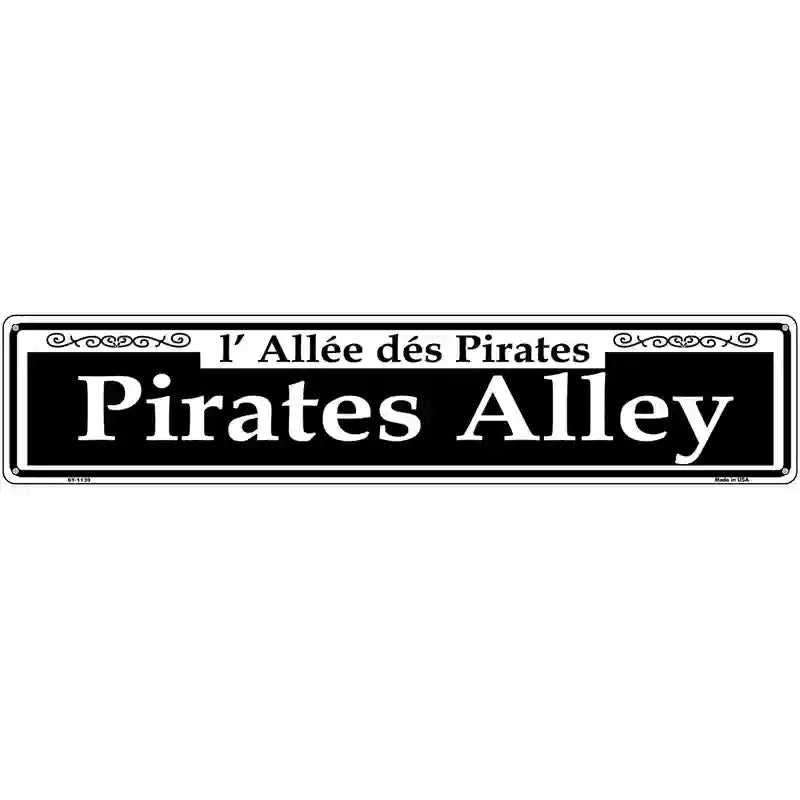 Pirates Alley Novelty Metal Street Sign 24" x 5" (ST)