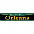 Orleans Green Novelty Metal Street Sign 24" x 5" (ST)