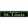 St. Louis Green Novelty Metal Street Sign 24" x 5" (ST)