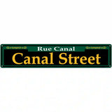 Canal Street Green Novelty Metal Street Sign 24" x 5" (ST)