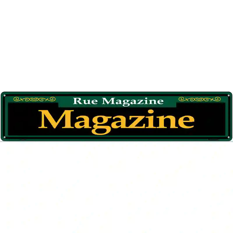 Magazine Green Novelty Metal Street Sign 24" x 5" (ST)