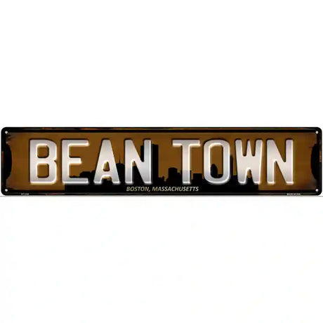 Boston Massachusetts Bean Town Novelty Metal Street Sign 24" x 5" (ST)