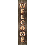 Welcome Vertical Bulb Lettering Novelty Metal Street Sign 24" x 5" (ST)