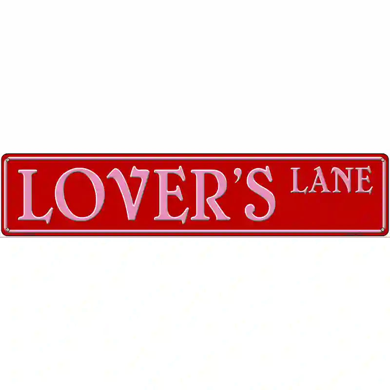 Lovers Lane Street Sign Novelty Metal Street Sign 24" x 5" (ST)
