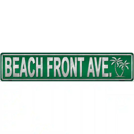 Beach Front Ave Novelty Metal Street Sign 24" x 5" (ST)