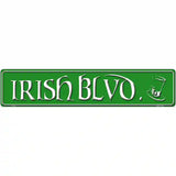 Irish Blvd Novelty Metal Street Sign 24" x 5" (ST)