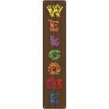 Welcome Floral Novelty Metal Street Sign 24" x 5" (ST)