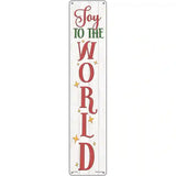 Joy To The World White Novelty Metal Street Sign 24" x 5" (ST)
