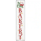 Mrs Claus Bakery White Novelty Metal Street Sign 24" x 5" (ST)