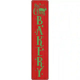 Mrs Claus Bakery Red Novelty Metal Street Sign 24" x 5" (ST)