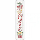 Candy Canes Sold Here White Novelty Metal Street Sign 24" x 5" (ST)
