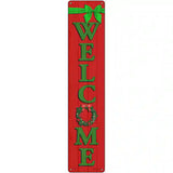 Welcome Wreath Novelty Metal Street Sign 24" x 5" (ST)