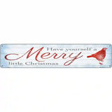 Merry Little Christmas Novelty Metal Street Sign 24" x 5" (ST)