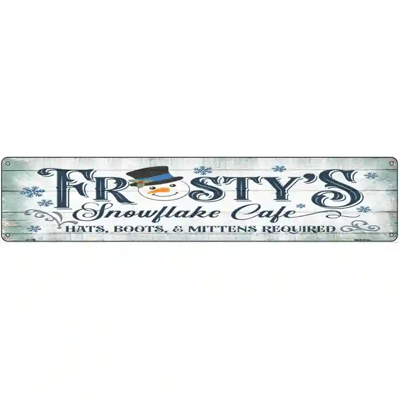 Frostys Snowflake Cafe Novelty Metal Street Sign 24" x 5" (ST)