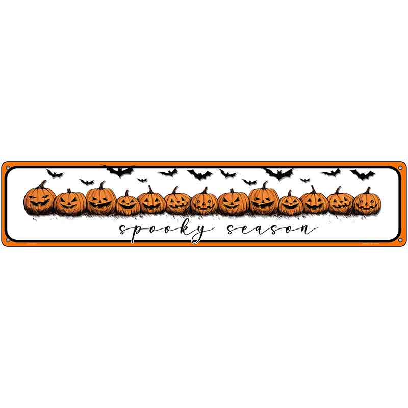 Spooky Season Novelty Metal Street Sign K-2091