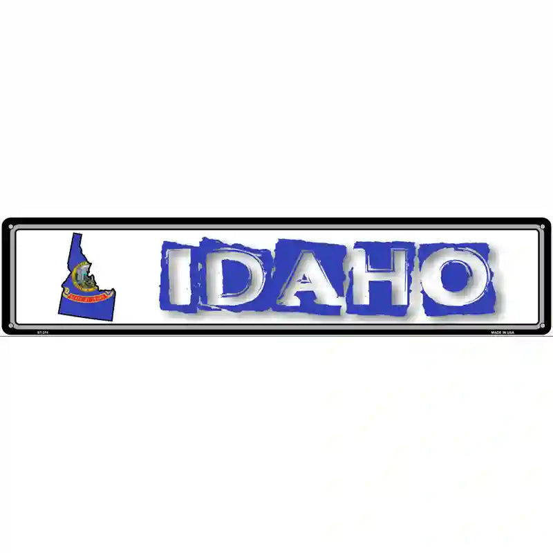 Idaho State Outline Novelty Metal Vanity Street Sign 24" x 5" (ST)