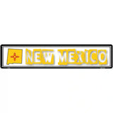 New Mexico State Outline Novelty Metal Vanity Street Sign 24" x 5" (ST)