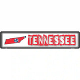 Tennessee State Outline Novelty Metal Vanity Street Sign 24" x 5" (ST)