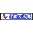 Texas State Outline Novelty Metal Vanity Street Sign 24" x 5" (ST)