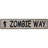 Zombie Way Metal Novelty Street Sign 24" x 5" (ST)