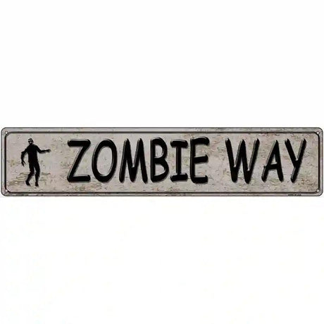 Zombie Way Metal Novelty Street Sign 24" x 5" (ST)