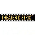 Theater District Metal Novelty Street Sign 24" x 5" (ST)