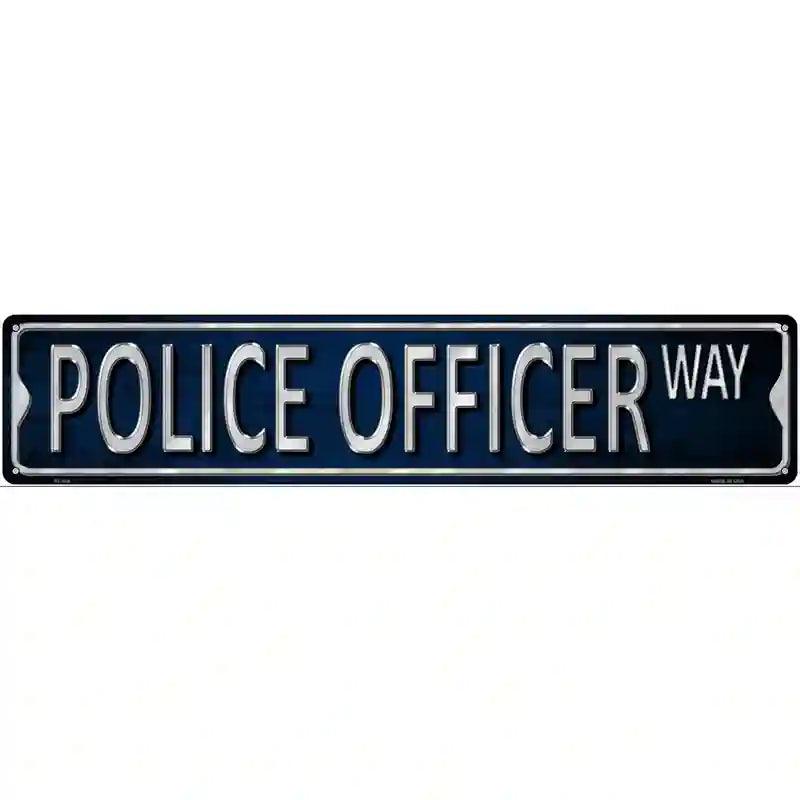 Police Officer Metal Novelty Street Sign 24" x 5" (ST)