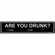 Are You Drunk Novelty Metal Street Sign 24" x 5" (ST)