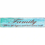 Family Novelty Metal Street Sign 24" x 5" (ST)