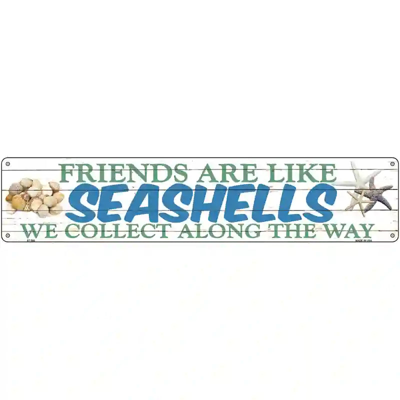 Seashells Novelty Metal Street Sign 24" x 5" (ST)