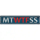MT WTF SS Novelty Metal Street Sign 24" x 5" (ST)