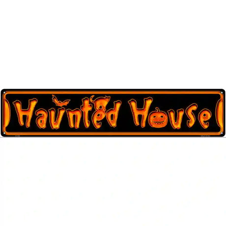 Haunted House Novelty Metal Street Sign 24" x 5" (ST)